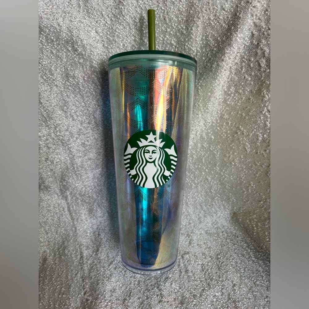2020 RARE STARBUCKS 24 OZ MERMAID SCALES TUMBLER IRIDESCENT MIRROR COLD CUP